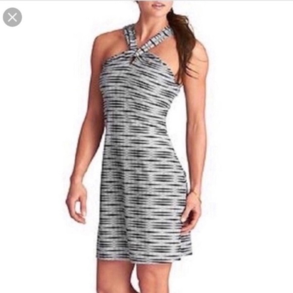 Athleta Kiki Printed Swim Halter Striped Dress Size Medium - Picture 1 of 12